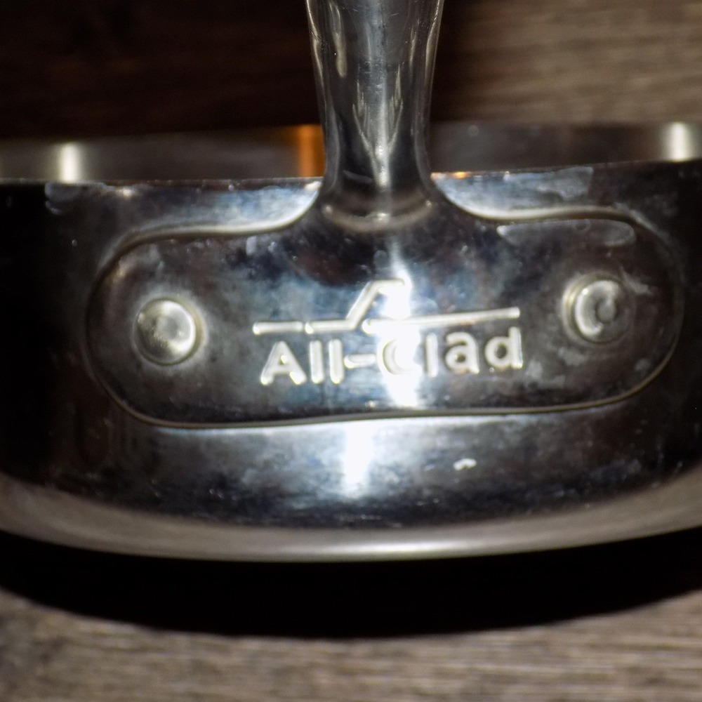 All-Clad 1qt Butter Warmer Small Sauce Pan Silver Stainless Steel Riveted Handle - Picture 3 of 7